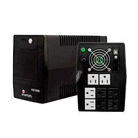 Smartbitt No-Break 1800VA / 900W, 8 contactos (4 con respaldo y 4 con supresión), regulación de línea telefónica RJ-11, puerto USB para monitoreo y software